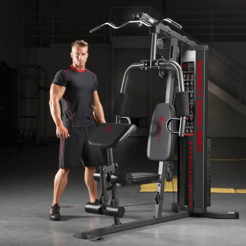 Marcy MWM-990 Dual-Function Home Gym System  150-Pound Weight Stack for Full-Body Strength Training