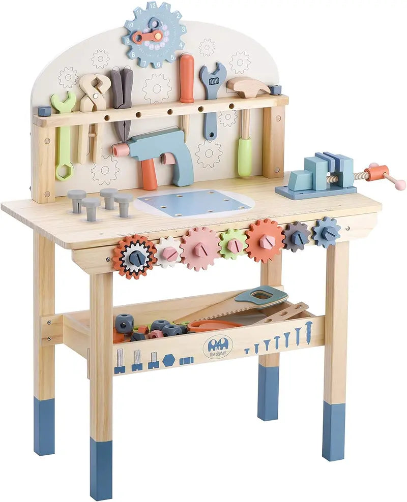 Wooden Kids’ Tool Workbench  Hands-On Construction Play Table with Integrated Tool Set