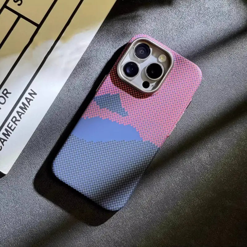 MagSafe-Compatible iPhone Case with Alloy Mount Bracket & 3D Texture Relief