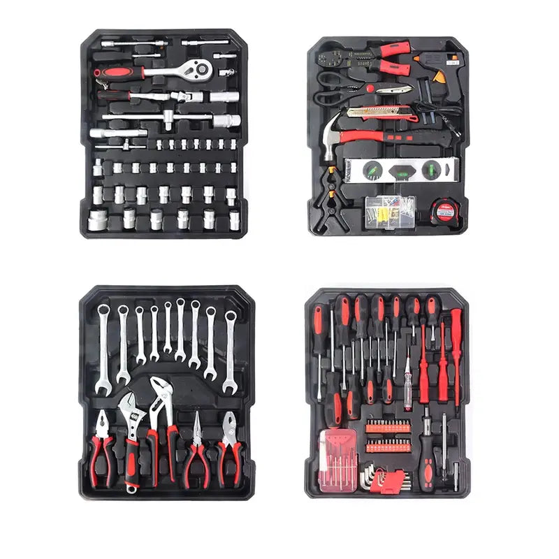 799-Piece Aluminum Household Tool Trolley  Modular Rolling Workbench for Home or Workshop Organization