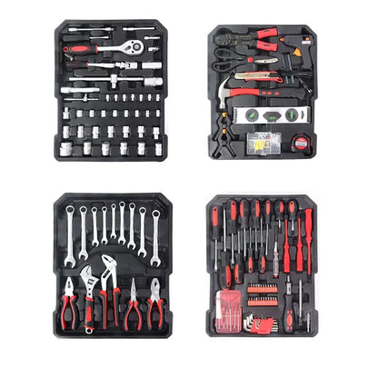 799-Piece Aluminum Household Tool Trolley  Modular Rolling Workbench for Home or Workshop Organization