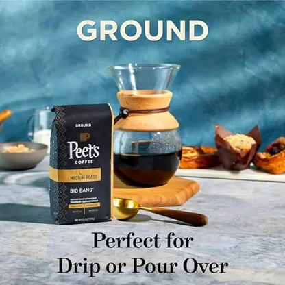 Peet’s Major Dickason’s Dark Roast Ground Coffee, 63 Ounces (Pack of 6)