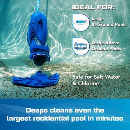 Cordless Handheld Pool Vacuum  Rechargeable, High-Suction Cleaner for Inground & Above-Ground Pools
