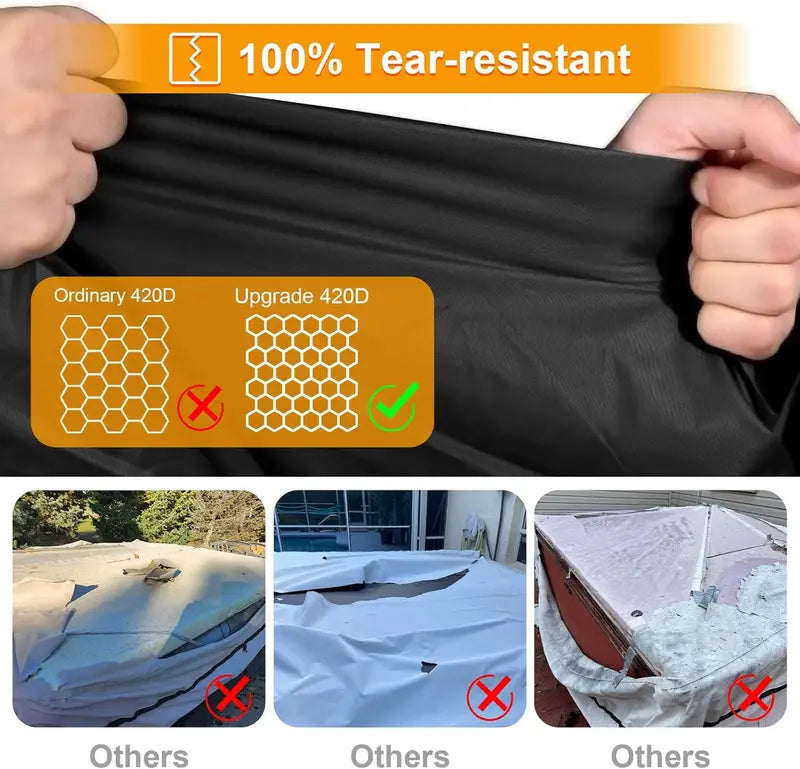 Heavy-Duty Waterproof Hot Tub Cover: 85″ x 85″ x 20″, UV-Resistant Polyester Spa Protector