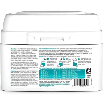 HappyBaby Organic Milk-Based Infant Formula with Iron, Stage 1, 21 oz