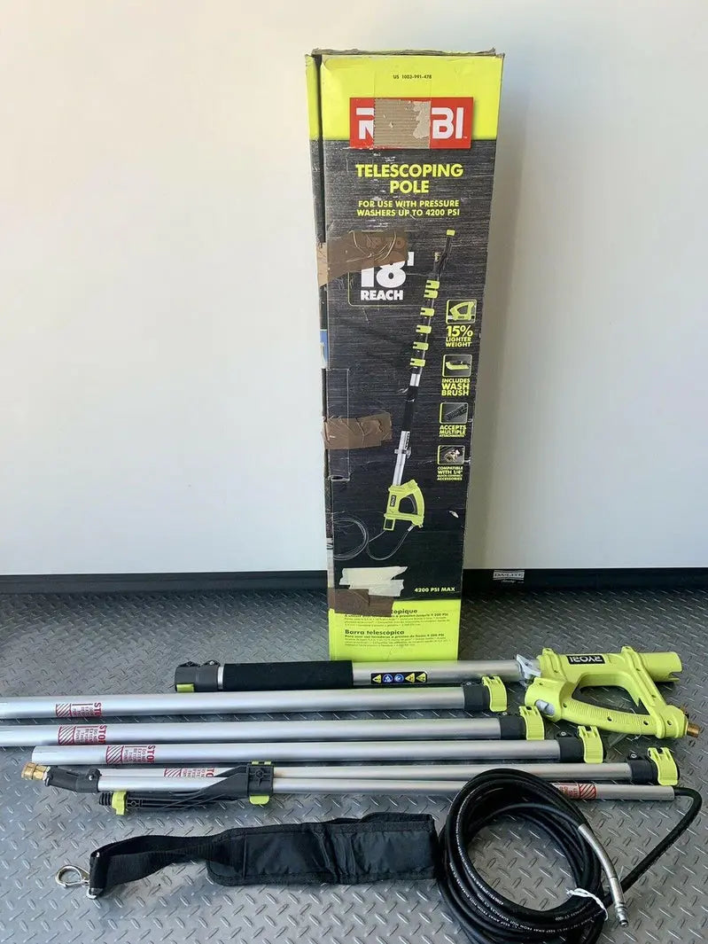 RYOBI 18-Foot High-Pressure Extension Pole  Compatible with Up to 4200 PSI Washers