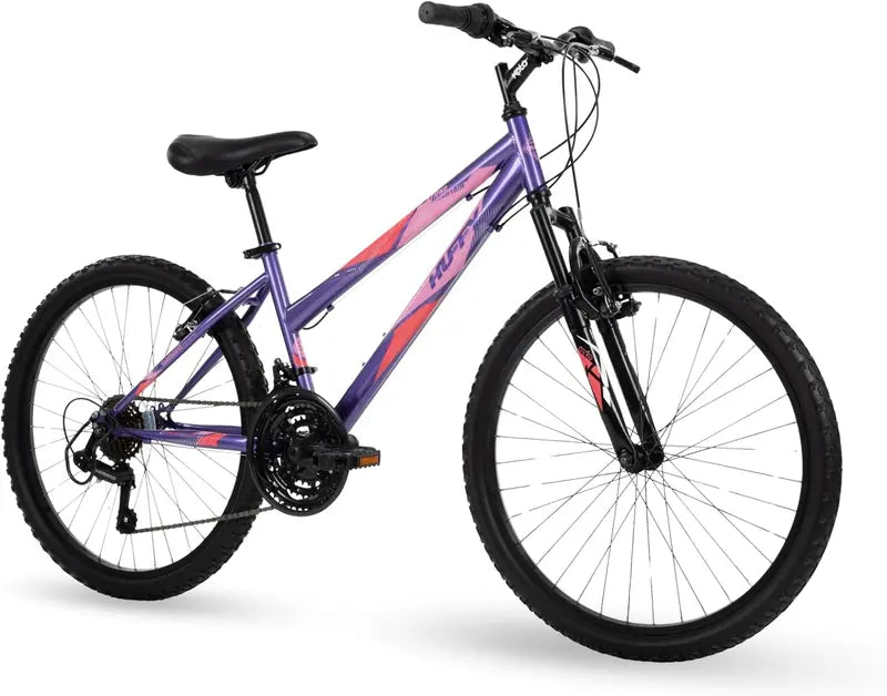 Huffy Stone Mountain Hardtail Mountain Bike  20″/24″/26″ Sizes, Shimano Shifting, Suspension Options & Youth-to-Adult Fit