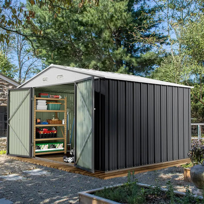 Devoko 5′ x 3′ Corrosion-Resistant Garden Shed  Lockable Steel Outdoor Storage House with Single Secure Door