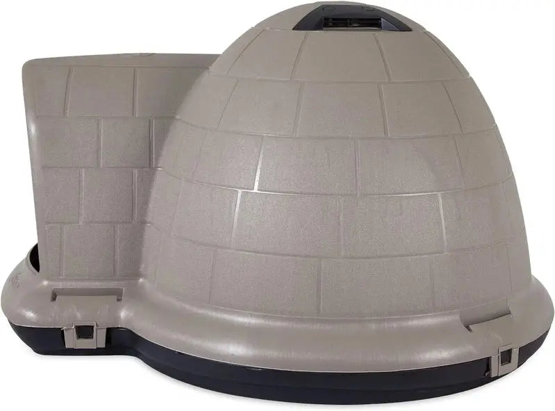 Petmate Indigo Igloo Dog Shelter  Sustainable, USA-Made Outdoor Kennel Using Recycled Materials