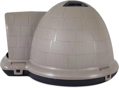 Petmate Indigo Igloo Dog Shelter  Sustainable, USA-Made Outdoor Kennel Using Recycled Materials