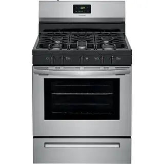 Frigidaire 30″ Freestanding Gas Range  Stainless Steel, 5-Burner Cooktop, FCRG3052AS Model