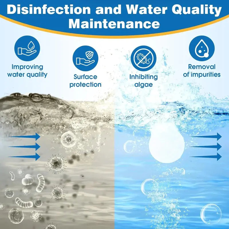 50 lb Bucket of 3-Inch Chlorine Tablets  Swimming Pool Sanitizing Chemicals for Routine Maintenance