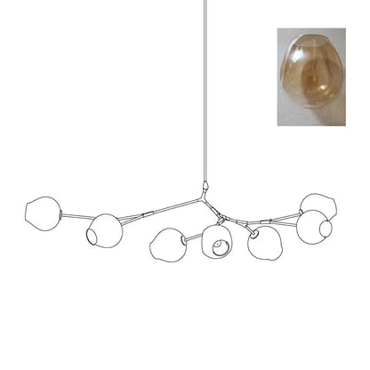 Orvani Linear Globe Chandelier in Modern Industrial Style