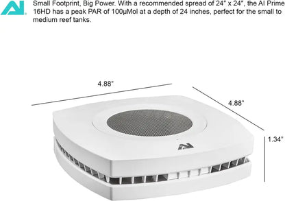 AquaIllumination Prime 16 HD LED Aquarium Light  Saltwater-Optimized, Full-Spectrum White Output