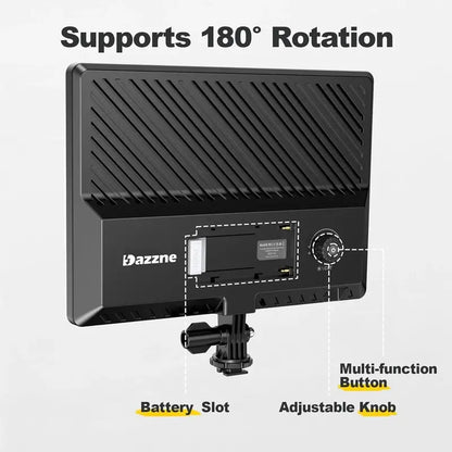 D50 LED Bi-Color Video Light Panel — 15.4-Inch, 45W, Dimmable 3000K8000K, CRI 96+ for Streaming, Film, and Studio Use