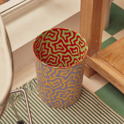 Dusen Dusen Spiral-Print Pedal Trash Can