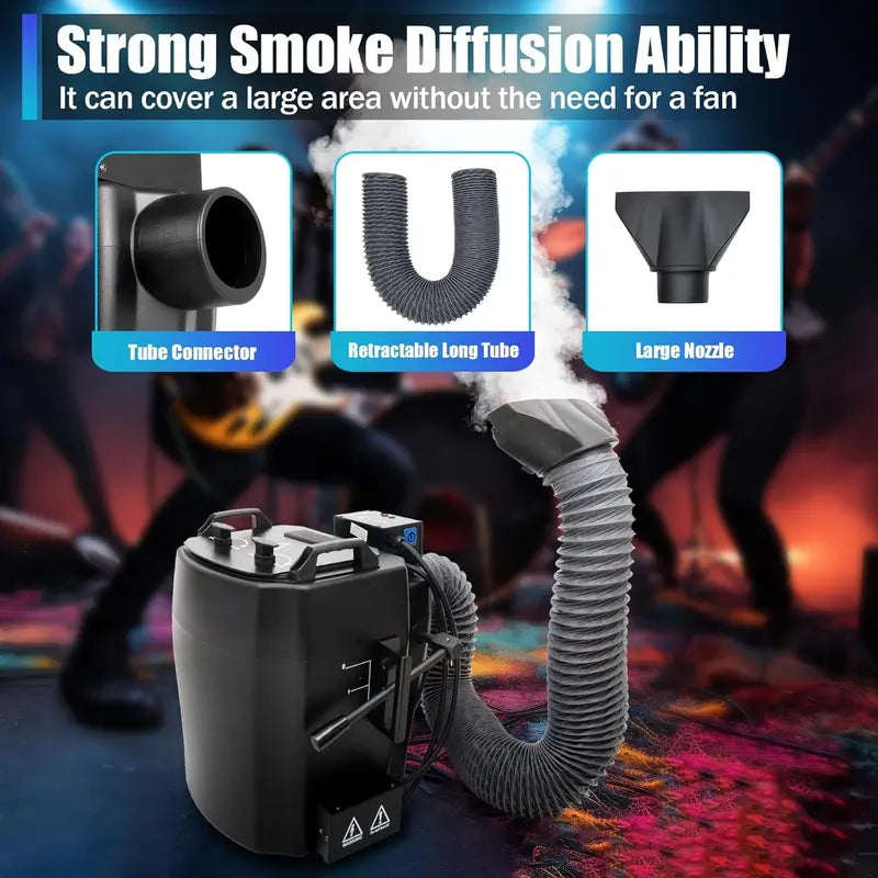 Professional Dry Ice Fog Machine with Tube Nozzle: Low-Lying Dense Smoke for Events & Stages