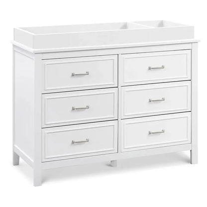 DaVinci Charlie 6-Drawer Double Dresser, White  Durable Pinewood, Versatile Design, Safety Features