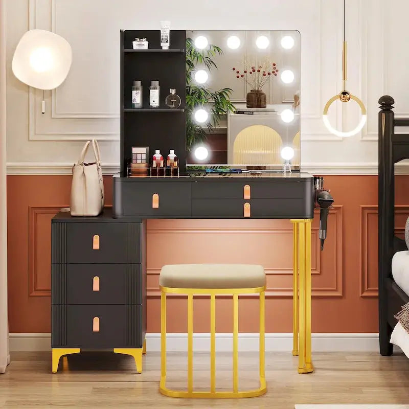 LED Makeup Vanity Mirror with Three Adjustable Light Modes and Dimmable Brightness