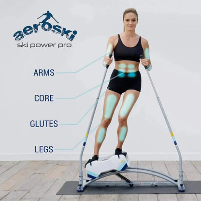 Aeroski 2.0 Ski Trainer  Recoil Spring Resistance Workout Machine for Low-Impact Cardio Conditioning
