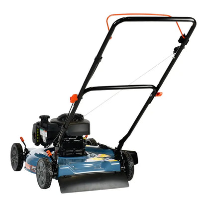 SENIX 20-Inch Gas Lawn Mower, 125 cc 4-Cycle Briggs &amp; Stratton Engine, Push Lawnmower with Side Discharge, 5-Position Height Adjustment, LSPG-L3