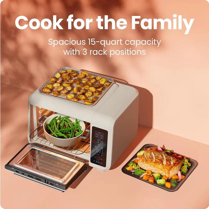 Chefman 15-Quart Air Fryer Toaster Oven Combo  Countertop Oven for Quick, Healthy, and Versatile Meal Prep