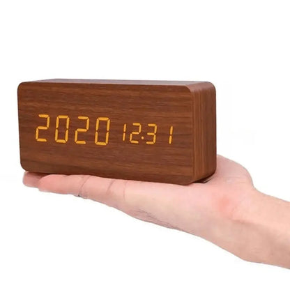 LED Desk Clock with Tap-to-Wake Display and Sound Sensitivity