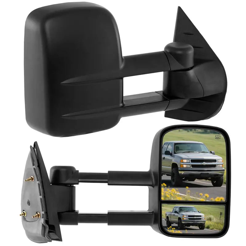 Heated Towing Mirrors Compatible with 20072012 Chevy Silverado & GMC Sierra 15003500