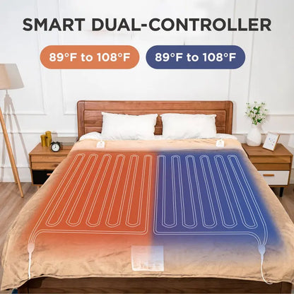 Royalcraft Electric Blanket King Size with Dual Control, 10 Heating Levels