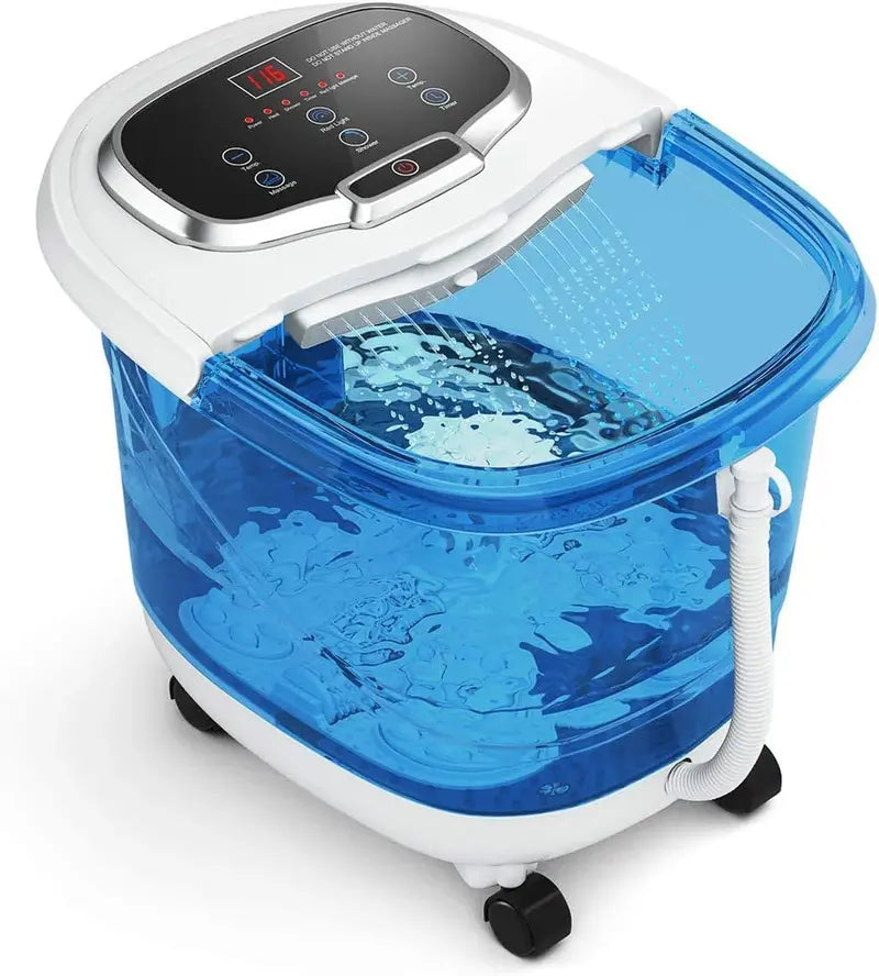 Giantex Heated Foot Spa Massager with Rotating Jets, Temperature Control, and Adjustable Shower Feature