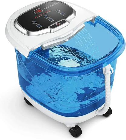 Giantex Heated Foot Spa Massager with Rotating Jets, Temperature Control, and Adjustable Shower Feature