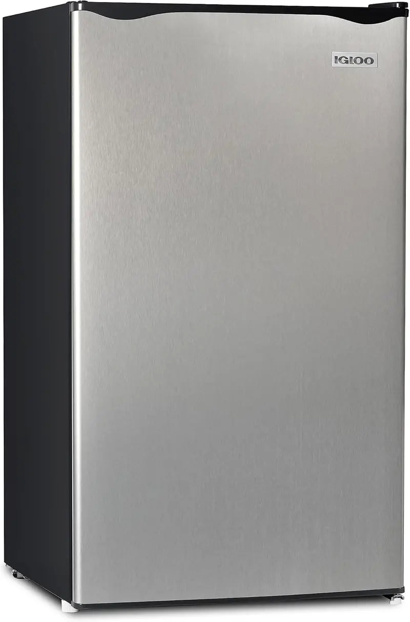 Igloo 3.2 Cu Ft Single-Door Mini Fridge  Glass Shelving, Compact Cooling for Dorms or Offices