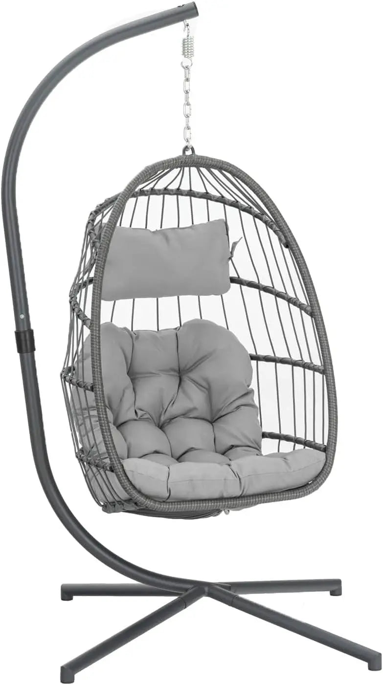 Yechen Indoor-Outdoor Egg Chair — Lightweight Wicker Hanging Swing for Living Spaces or Decks