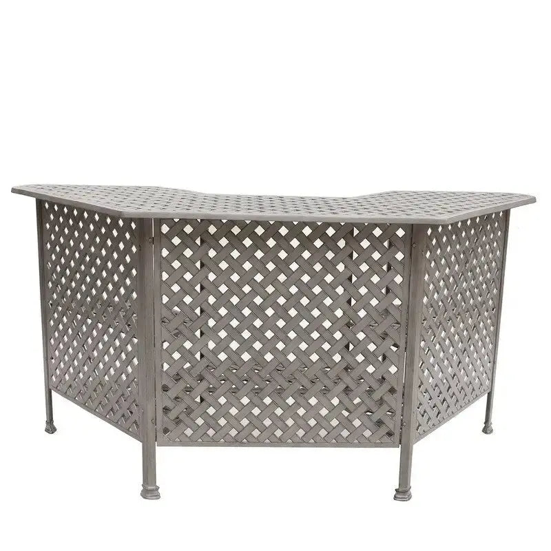 Aged Bronze Aluminum Bar Table  Sleek Party or Home Bar Surface