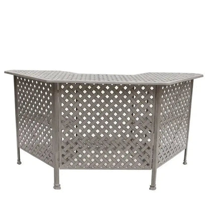 Aged Bronze Aluminum Bar Table  Sleek Party or Home Bar Surface
