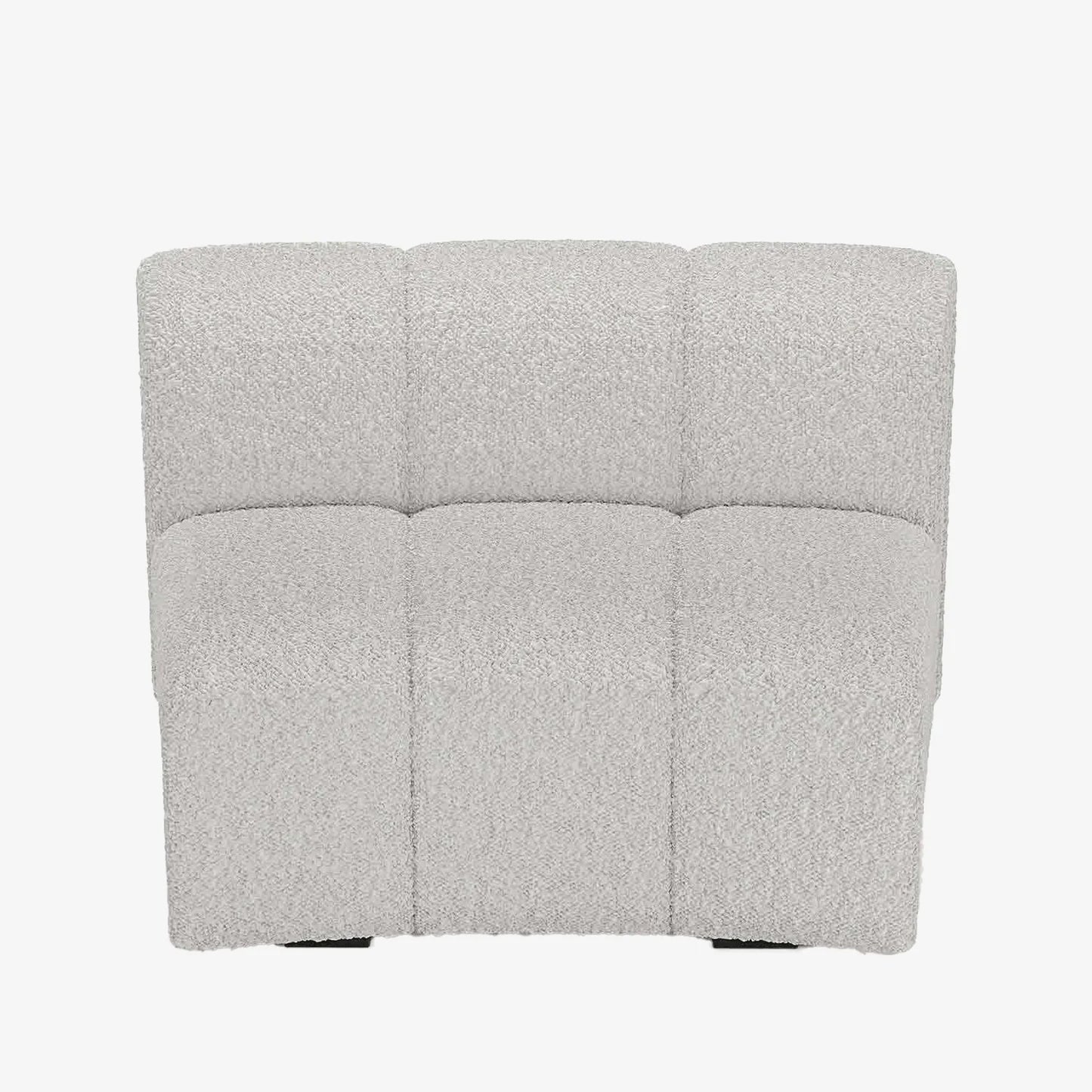 Chauffeuse d angle pour canap  modulable en tissu bouclette gris-cr me H l ne