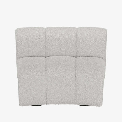Chauffeuse d angle pour canap  modulable en tissu bouclette gris-cr me H l ne