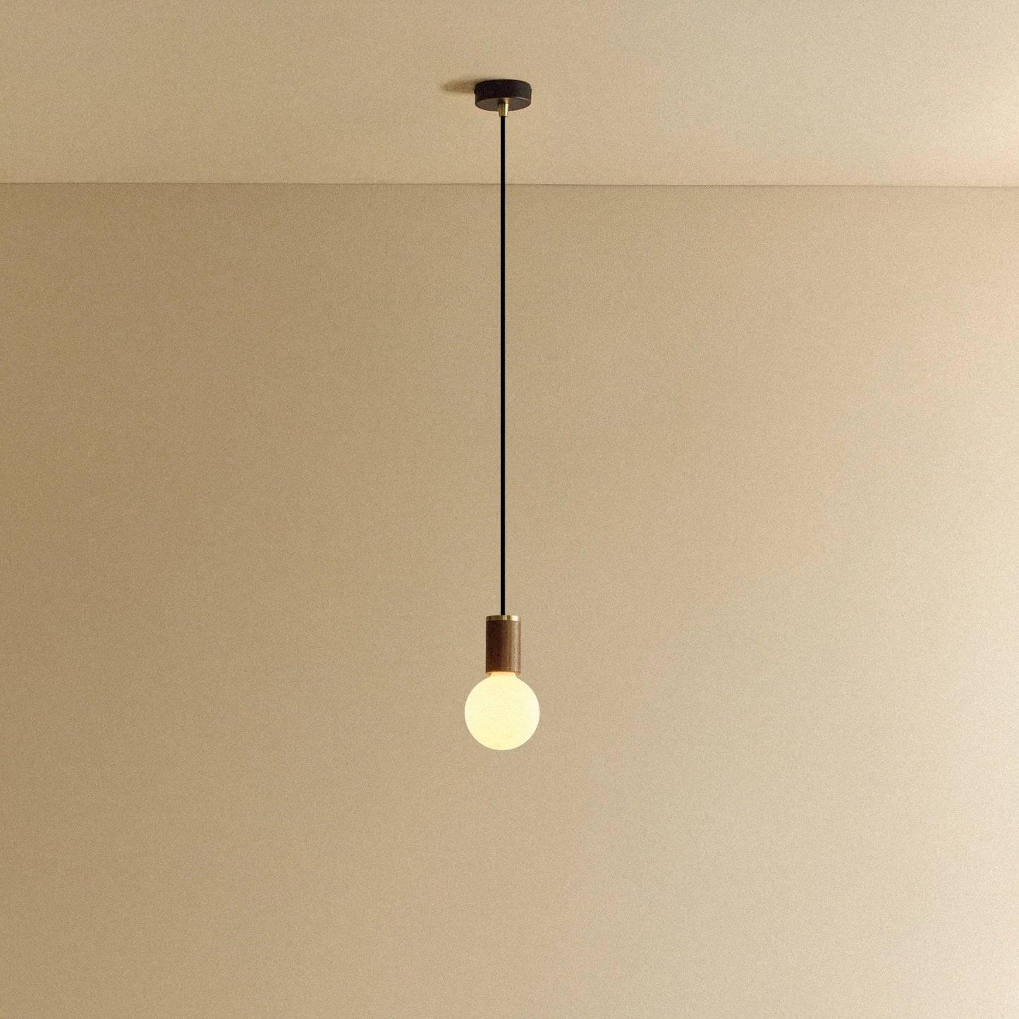 Porcelain II Pendant Light in Walnut