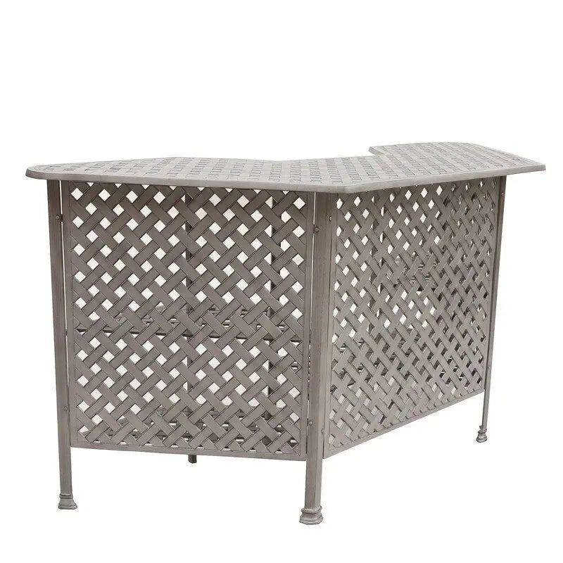Aged Bronze Aluminum Bar Table  Sleek Party or Home Bar Surface