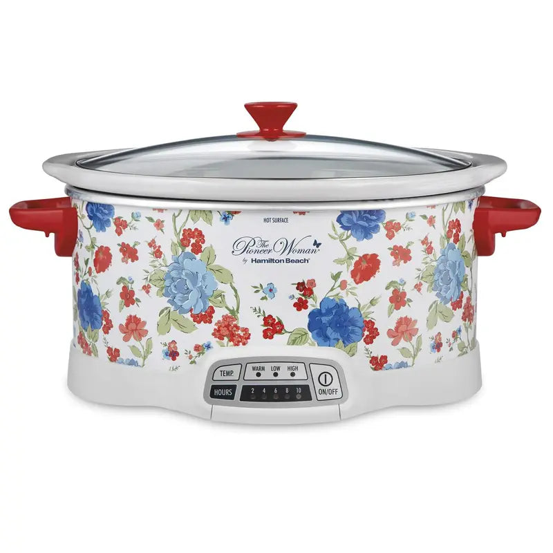 The Pioneer Woman 7-Qt Programmable Slow Cooker, Classic Charm by Hamilton Beach