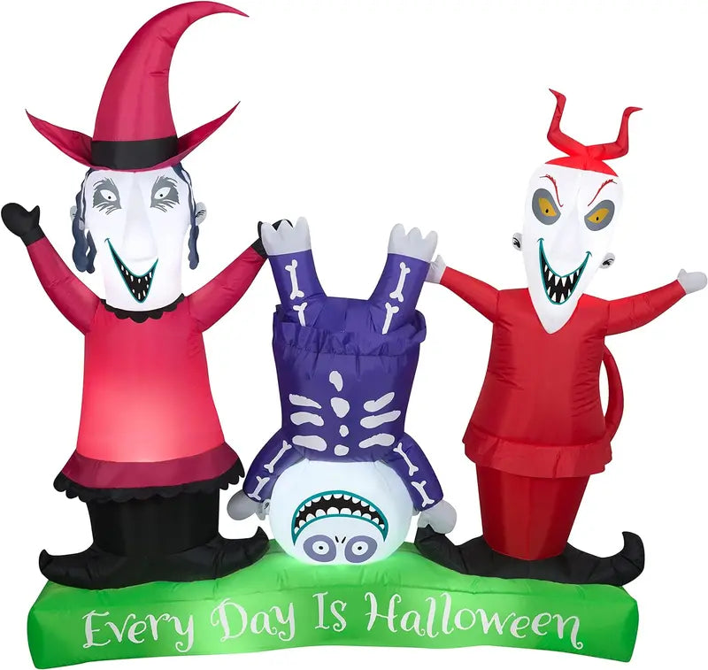 Gemmy Multicolor Inflatable Halloween Prop  Featuring Lock, Shock, and Barrel Characters