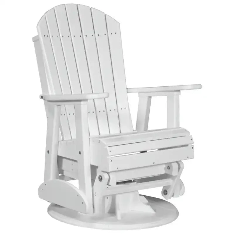 All-Weather Poly Lumber Adirondack Swivel Glider  Rust-Resistant Outdoor Seating