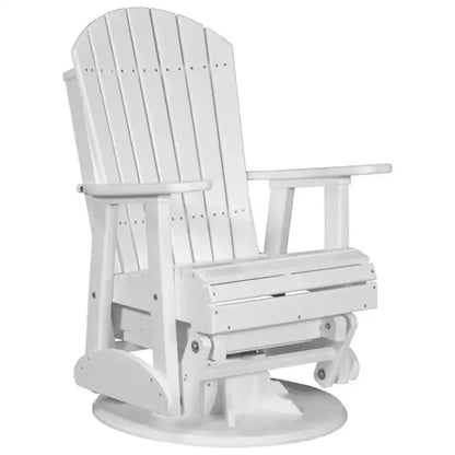 All-Weather Poly Lumber Adirondack Swivel Glider  Rust-Resistant Outdoor Seating