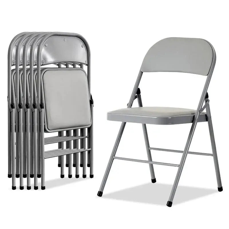 Elegant Foldable PVC-and-Iron Convention Chairs  Lightweight White Event Seating for Exhibitions