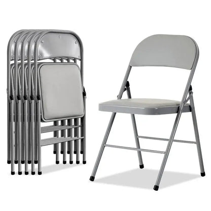 Elegant Foldable PVC-and-Iron Convention Chairs  Lightweight White Event Seating for Exhibitions