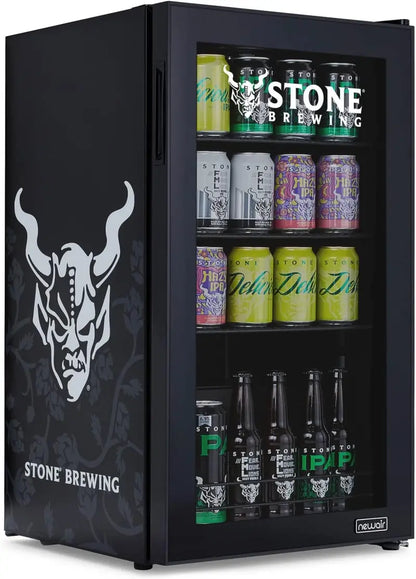 EUHOMY Beverage Refrigerator  Freestanding 126-Can Cooler with Right-Swing Glass Door