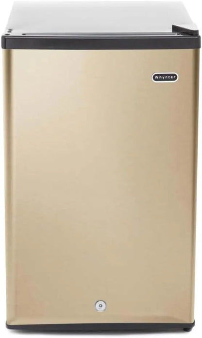Whynter 1.1 Cu. Ft. Energy Star Upright Mini Freezer  Compact Stainless Steel Unit with Lock (CUF-112SS)