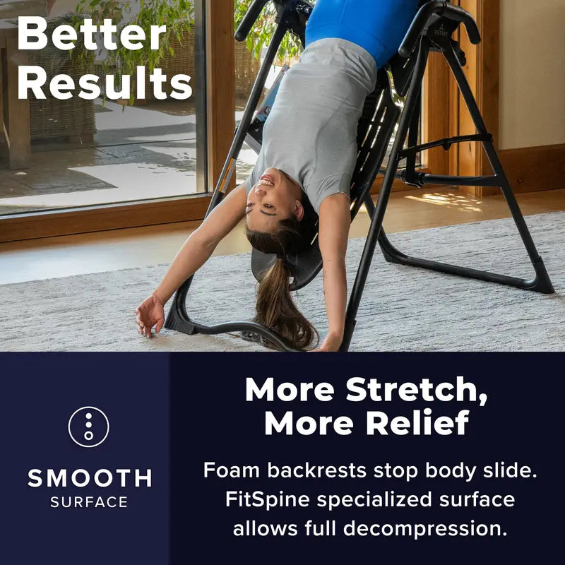 Teeter EP-560 Inversion Table with Heat & Vibration Cushion, 300 lb Capacity, FDA Registered for Back Pain Relief