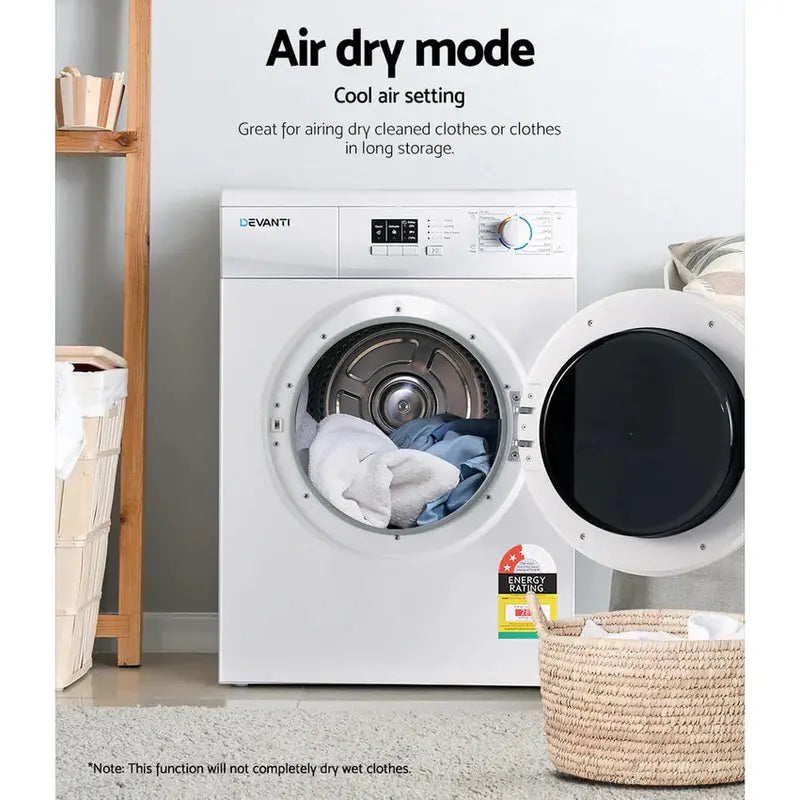 Devanti 7kg Vented Tumble Dryer in White