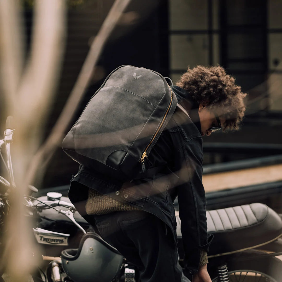Suede Backpack - Storm Grey